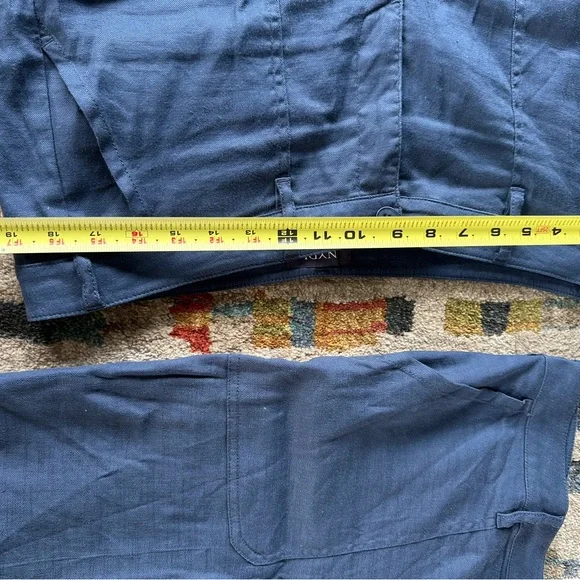 Two Pairs NYDJ Wide Leg Cargo Stretch Navy Blue (1) Khaki (1)Linen Pants 14 - Picture 8 of 8